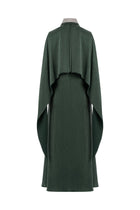 Сукня в зеленому відтінку з шовковим коміром