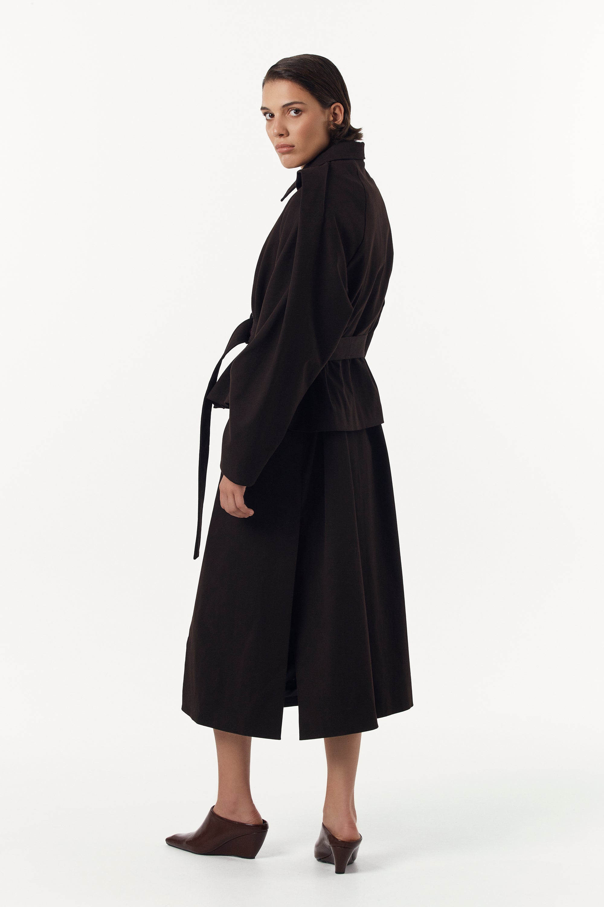 Тренч-трансформер у коричневому кольорі